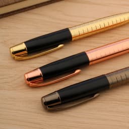 High Quality 022 Metal Ball point Pen Gun Gray Spin Black Stationery Office School Supplies ink Pens