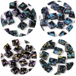 5*5*2mm Natural Stone Two Hole Paint Hematite Stone Mineral Loose Spacer Beads For Jewelry Making Diy Earrings Bracelet Necklace