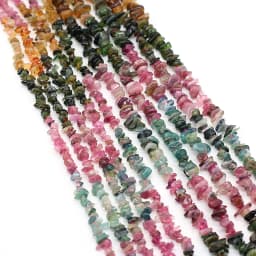 Multicolor Natural Watermelon Rainbow Tourmaline Stone Beads Irregular Gravel Chip Loose Beads DIY Bracelet Jewelry Making 15''