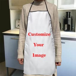 1Pcs Custom Logo Kitchen Apron Cartoon Dinner Party Cooking Apron Baking Accessories For Men Women Waterproof Oil-Proof Fabric