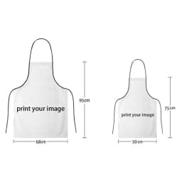 1Pcs Custom Logo Kitchen Apron Cartoon Dinner Party Cooking Apron Baking Accessories For Men Women Waterproof Oil-Proof Fabric