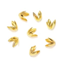 100pcs/lot 6mm Four Leaves Bulk Metal Gold Plated Flower Loose Sparer Apart End Bead Caps For Jewelry Making Finding Accessories
