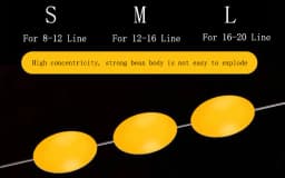 300pcs /50packs Big Size Rubber Stopper Float Fishing Bobber Silicone Gel Space Bean Connector Fishing Line Accessories