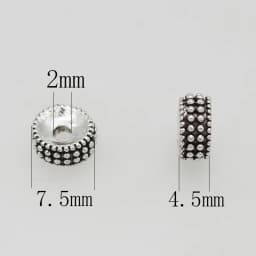 50pcs/Lot Antique Silver Color Dots Wheel Shape Loose Beads 7.5mm Handmade Decoration Charm Spacer Beads DIY Jewelry Accessories
