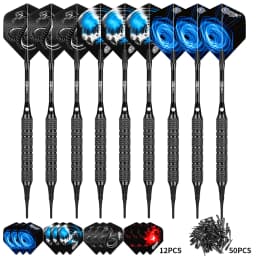 CyeeLife 18/22g Soft Tip Darts Set Professional For Plastic Electronic Dartboard Indoor Dartboard Game Family 9PCS 12PCS