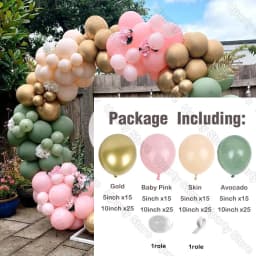 162Pcs Avocado Green Balloons Garland Arch Creamy White Retro Olive Green Balloon for Wedding Birthday Party Background Decor