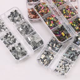 6 Grid Rectangle Rhinestones Crystal Flatback Mirror Glitter Diamond Gems DIY Garment Nail Art Rhinestones Decorations Supplies