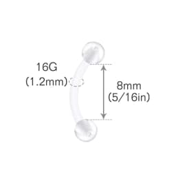Clear Flexible Forwards Helix Tragus Daith Rook Retainer Cartilage Earring Lip Rings Labret Monroe Plastic Piercing Retainers