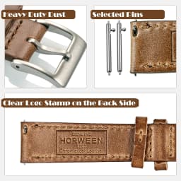 High Quality Horween Genuine Leather Straps Brown Soft Wrap Handmade Cowhide Wrist Bands 18mm 20mm 22mm