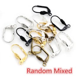 20-50pcs Fashion Bronze Rhodium Gold Silver Plated French Earring Hooks Wire Settings DIY Jewelry Making Findings Accessories