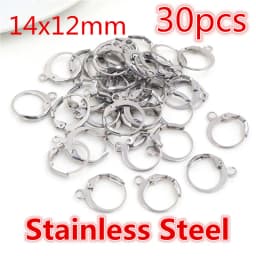 20-50pcs Fashion Bronze Rhodium Gold Silver Plated French Earring Hooks Wire Settings DIY Jewelry Making Findings Accessories