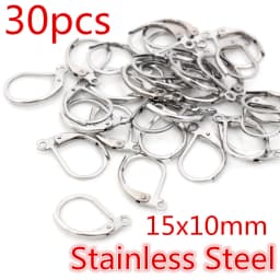 20-50pcs Fashion Bronze Rhodium Gold Silver Plated French Earring Hooks Wire Settings DIY Jewelry Making Findings Accessories