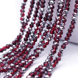 Faceted Glass Beads 2mm-8mm round Czech Crystal Spacer Loose Beads Plated Metallic Colored for DIY Jewelry Bracelet Making