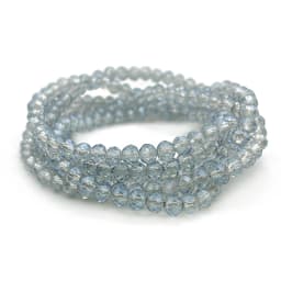 Faceted Glass Beads 2mm-8mm round Czech Crystal Spacer Loose Beads Plated Metallic Colored for DIY Jewelry Bracelet Making