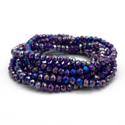 Faceted Glass Beads 2mm-8mm round Czech Crystal Spacer Loose Beads Plated Metallic Colored for DIY Jewelry Bracelet Making