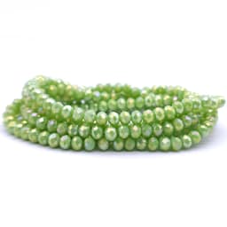 Faceted Glass Beads 2mm-8mm round Czech Crystal Spacer Loose Beads Plated Metallic Colored for DIY Jewelry Bracelet Making