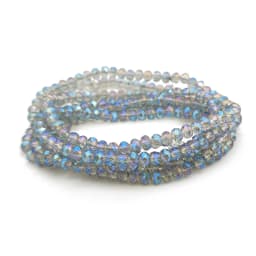 Faceted Glass Beads 2mm-8mm round Czech Crystal Spacer Loose Beads Plated Metallic Colored for DIY Jewelry Bracelet Making