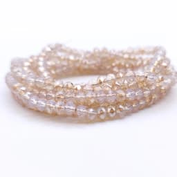 Faceted Glass Beads 2mm-8mm round Czech Crystal Spacer Loose Beads Plated Metallic Colored for DIY Jewelry Bracelet Making