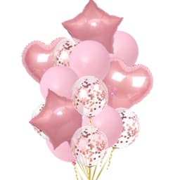 14/10pcs Gold Sliver Latex Heart Valentine's Day Balloons Metallic Gender Reveal Globos Baby Shower Wedding Birthday Party Decor