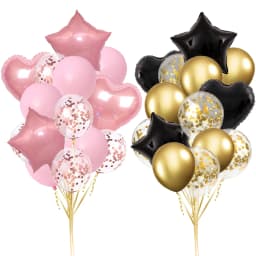 14/10pcs Gold Sliver Latex Heart Valentine's Day Balloons Metallic Gender Reveal Globos Baby Shower Wedding Birthday Party Decor