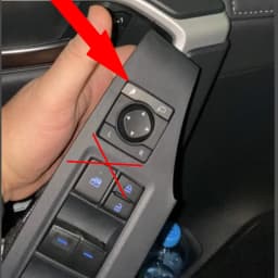 Ice blue LED lights and white LED lights Rearview mirror automatic folding switch For Toyota rav4 Crown Lexus 1pc
