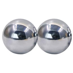 2Pcs Hand Massage Ball Stress Relaxation Chinese Health Care for Chromium Plated Silver Like solid hollow Hand Fitness Iron Ball