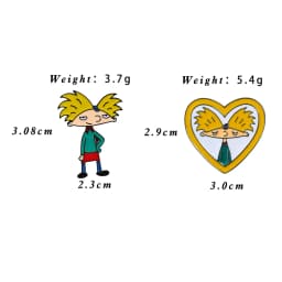 Fun Anime Arnold Brooches Pins Cartoon Cool Boy Enamel Pin TV Show Collection Badges Clothes Lapel Jewelry Gift for Friends Kids