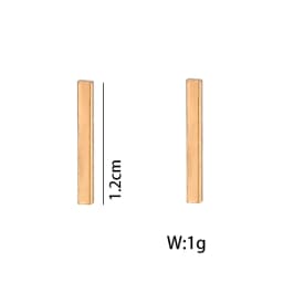 2024 Fashion Gold/Black Color Punk Simple T Bar Earrings For Women Ear Stud Fine Jewelry Geometry Brincos Bijoux