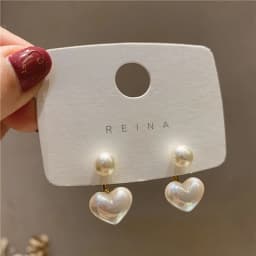 LATS Sweet Burgundy Enamel Heart Earrings for Women Girl Gold Color Metal Love Heart Hanging Dangle Earring Vintage Jewelry