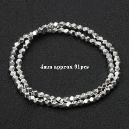 Natural Stone Silver Color Hematite Beads Rondelle Heart Star Round Loose Spacer beads for Jewelry Bracelet Making DIY Bracelet