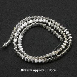 Natural Stone Silver Color Hematite Beads Rondelle Heart Star Round Loose Spacer beads for Jewelry Bracelet Making DIY Bracelet