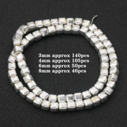 Natural Stone Silver Color Hematite Beads Rondelle Heart Star Round Loose Spacer beads for Jewelry Bracelet Making DIY Bracelet