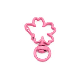 10pcs/lot Lovely Candy Colors Sakura Shape Lobster Keychain Lobster Clasp Hooks Key Circle for Key Ring Clasp DIY Making