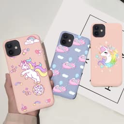 Cartoon Unicorn Cover For iPhone 5 5s SE 6 6s 7 8 Plus X XS Max XR 11 12 Pro Max 12 Mini Cadny Silicone Soft Case