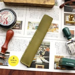 Fromthenon Vintage Pen Holder Clip For Travelers Notebook Mini Retro Notebook Diary Olive Green Leather Planner
