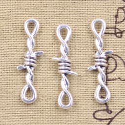 20pcs Charms Thorns Link Bramble Connector 33x10mm Antique Silver Color Pendants DIY Making Findings Handmade Tibetan Jewelry