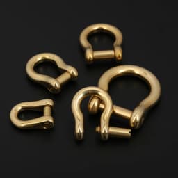 1piece Solid Brass Carabiner D Ring Shackle Removable Slot Screw Fob Clip Buckle Keyring Keychain DIY Hardware Accessories