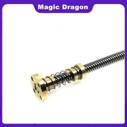 1PCS Clearance Elimination Nut + 1PCS T8 8mm T-type Stepper Motor Trapezoidal Lead Screw L=100 200 300 600mm For 3D Printer CNC