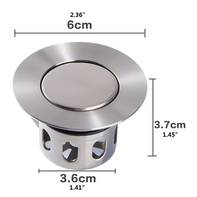 Easy Installation Bathroom Accessories Universal Sink Drain Stopper Wash Basin Bounce Drain Filter With Anti-clogging