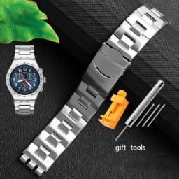 Fine steel watchband double convex mouth for Swatch watch YCS Yas YGS iron men's and women's steel watch strap 19 mm wristband