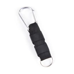 Multifunction 3 In 1 Camping Climbing Hiking Mini Carabiner W Keychain Compass Thermometer Hanger Key Ring Black