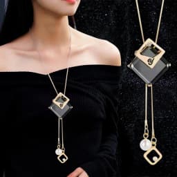 Crystal Moon Flower Long Necklaces for Women Jewelry 2026 Fashion Tassel Silver Color Necklaces & Pendants Sweater Chain Collier