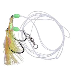 5packs Fishing Bait Rig Saltwater Flounder Rigs with Mono Leader for Flounder Sea Bass Halibut Black Pompano Bottom Fishing Rigs