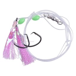 5packs Fishing Bait Rig Saltwater Flounder Rigs with Mono Leader for Flounder Sea Bass Halibut Black Pompano Bottom Fishing Rigs