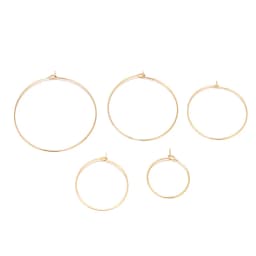 20pcs/Lot Gold Stainless Steel Circle Earwire Hoops Loop Earrings for DIY Dangle Earring Jewelry Making Supplies 20mm 30mm 40mm