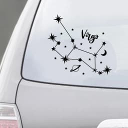 Star Zodiac Constellation Vinyl Sticker Car Window Decor, Horoscope Zodiac Sign Laptop Decals for Apple Pro/Air Decoration