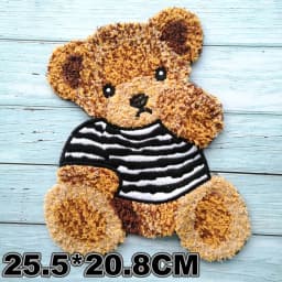 Embroidery Chenille Basketball Bear Patch,sew on Rose Bears Patches,cartoon Badges Animal Appliques,DIY Accessory A219161