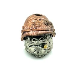 White Brass Copper Monkey Knife Beads EDC Paracord Tools Skull Lanyard Pendants Key Rings Zipper Pull DIY Accessories Charms