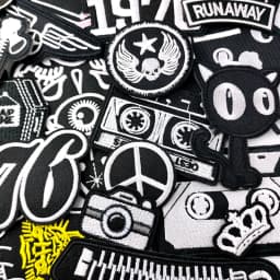 CAT Peace Embroidered Applique Patches Fabric Garment Apparel Clothing Accessories Embroidery Badges Star