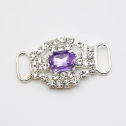 LKERAN 10Pcs 20*34mm Fashion Crystal Buckles Rhinestone Bikini Connector Ribbon Clothing Buckle